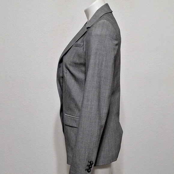 Banana Republic Quiet Luxury NWOT Gray Preppy Careerwear Wool Blazer Jacket Sz 2 - Picture 7 of 13